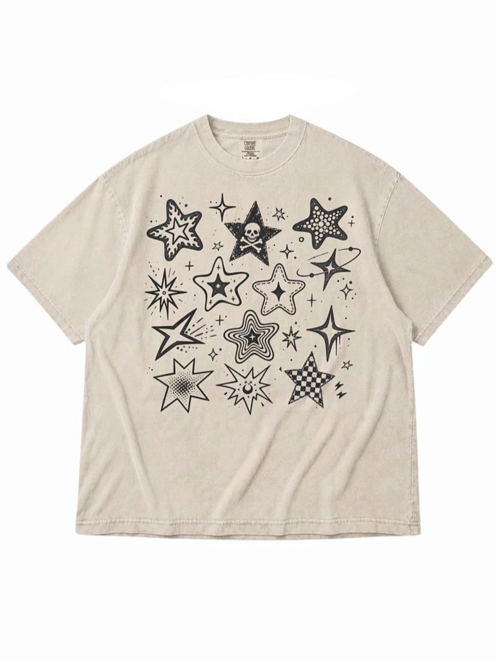 Comfort Colors Graphic Star Short Sleeve Tee in Cream